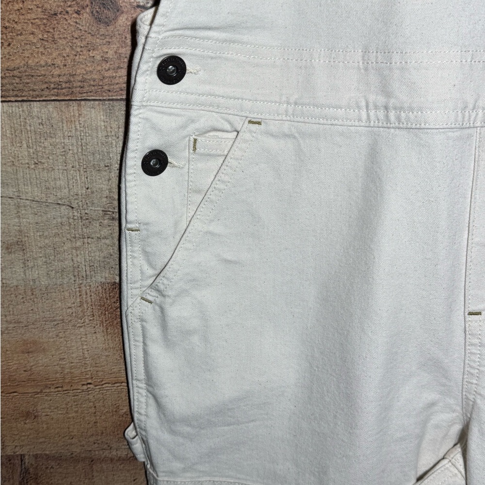 REI Co-op Overalls Women’s Trailsmith Canvas Size 6 Cream Double Knee Bibs Gorp - Picture 4 of 10